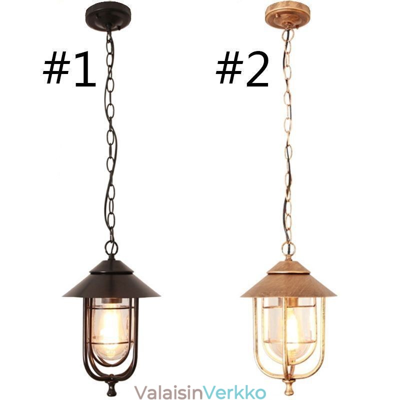 American Retro Outdoor Light vedenpitävä lintuhäkin muotoinen riippuvalaisin puutarha