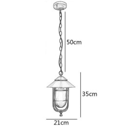 American Retro Outdoor Light vedenpitävä lintuhäkin muotoinen riippuvalaisin puutarha