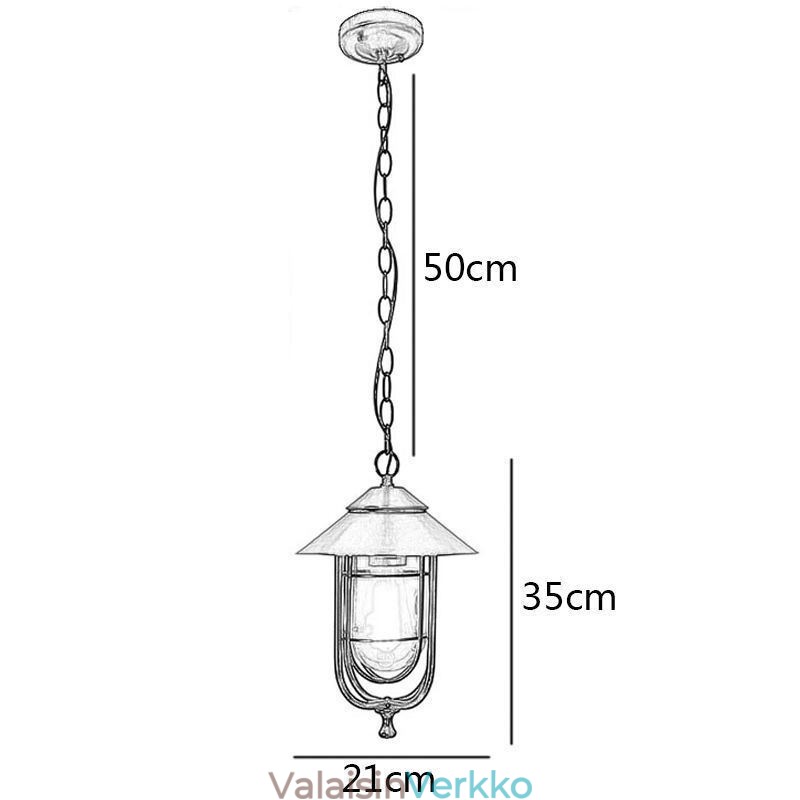 American Retro Outdoor Light vedenpitävä lintuhäkin muotoinen riippuvalaisin puutarha