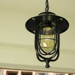 American Retro Outdoor Light vedenpitävä lintuhäkin muotoinen riippuvalaisin puutarha