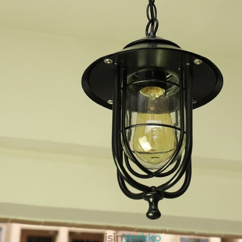 American Retro Outdoor Light vedenpitävä lintuhäkin muotoinen riippuvalaisin puutarha