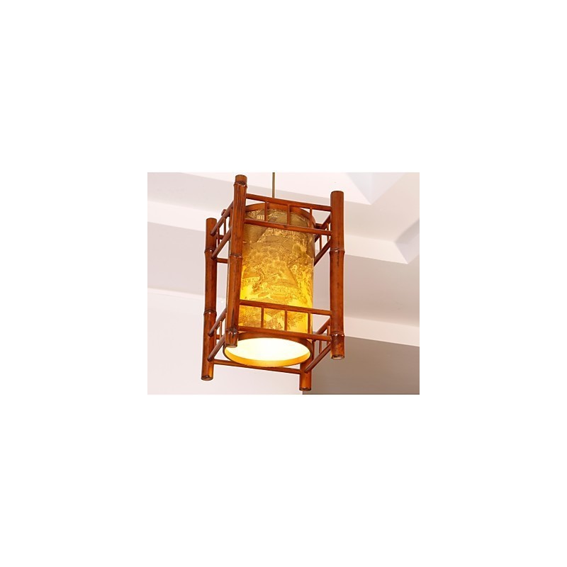 Retro Lantern-puinen bambukattokruunu