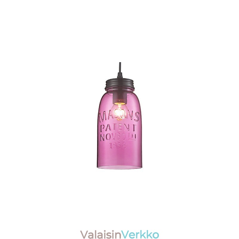1 kevyt moderni lasiriippuvalaisin läpinäkyvällä kuplasuunnittelulla