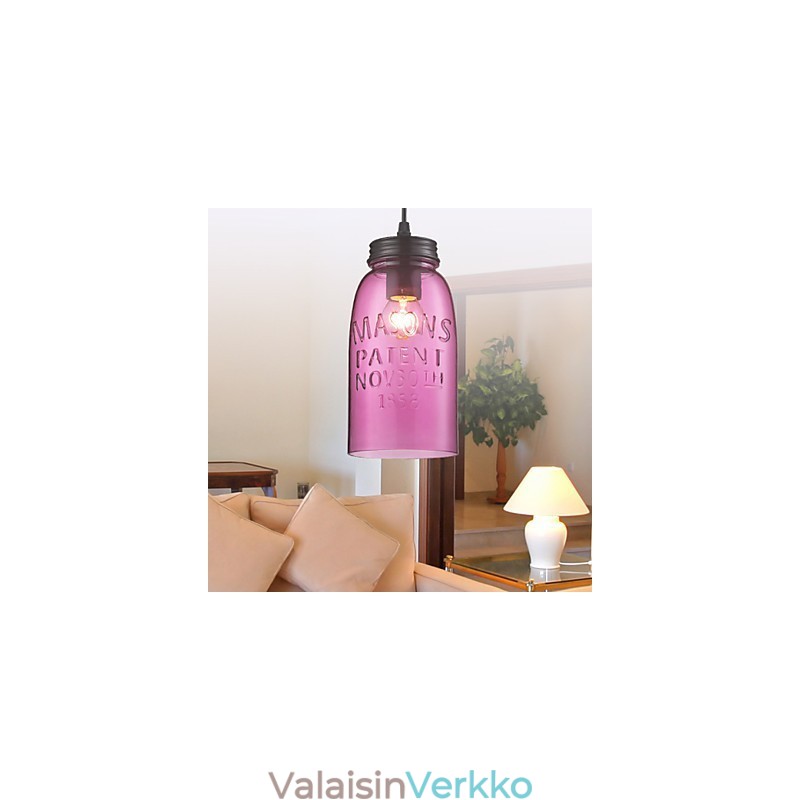 1 kevyt moderni lasiriippuvalaisin läpinäkyvällä kuplasuunnittelulla