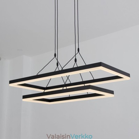 Moderni runko riippuvalaisin akryylimusta kattokruunu