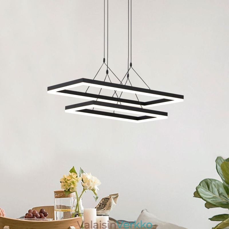 Moderni runko riippuvalaisin akryylimusta kattokruunu