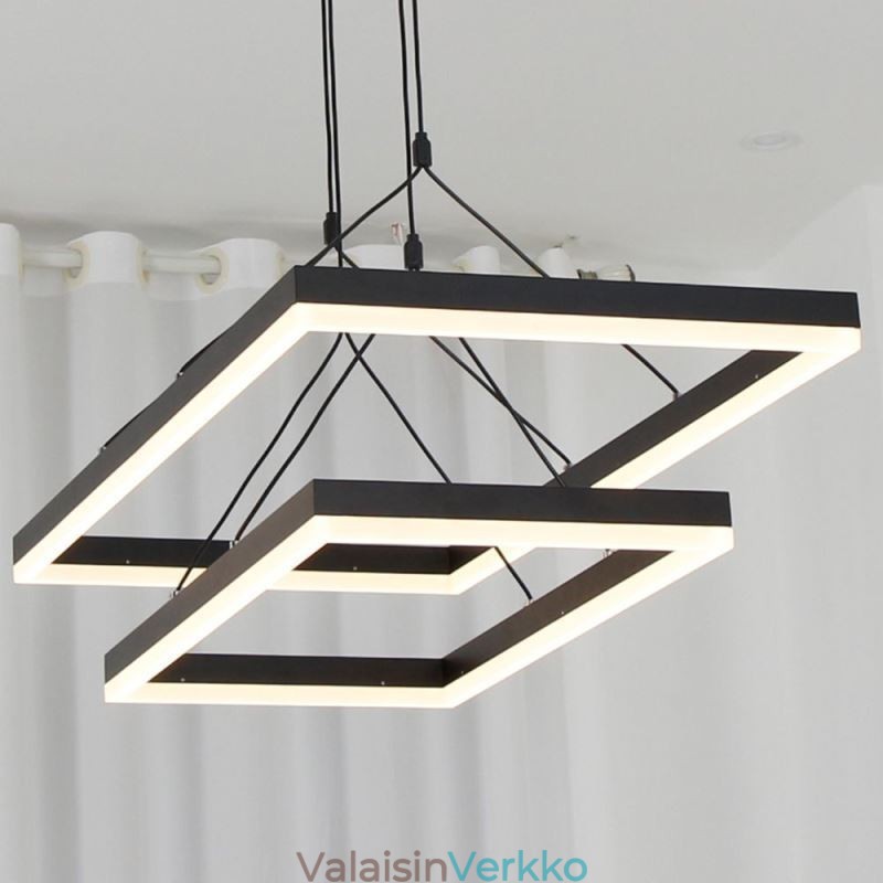 Moderni runko riippuvalaisin akryylimusta kattokruunu