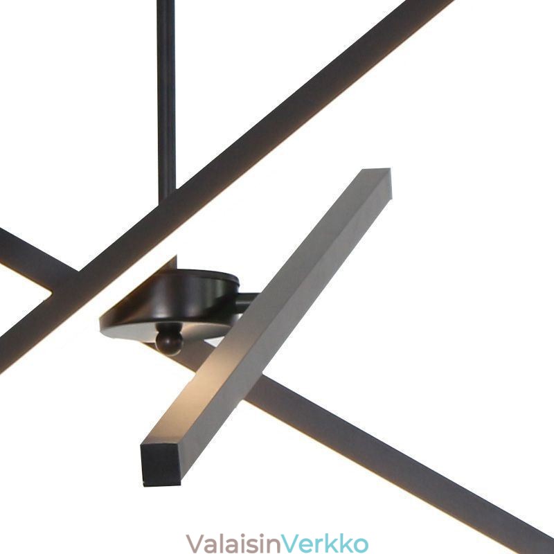 Moderni riippuvalaisin, himmennettävä musta nauhavalaisin