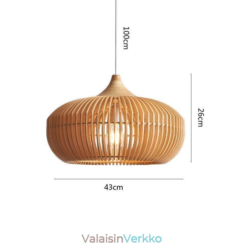 Puurunkoinen riippuvalaisin kurpitsan muotoinen kattokruunu
