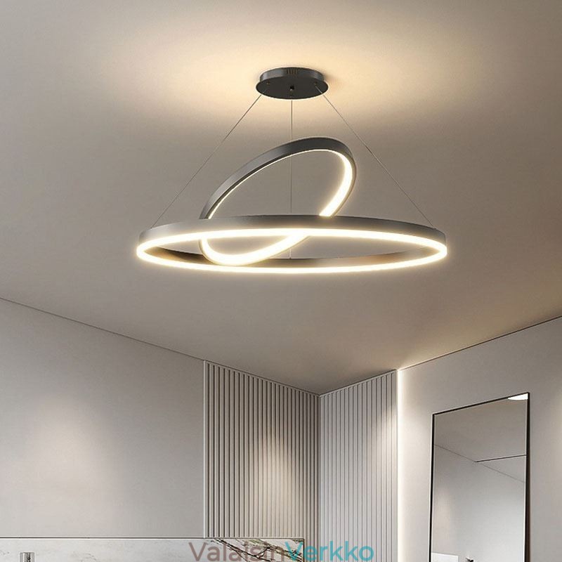 Moderni riippuvalaisin ympyrärenkaat akryyliriippuvalaisin