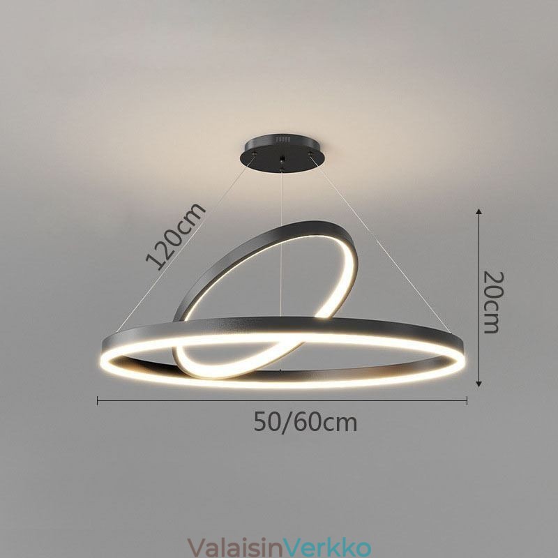 Moderni riippuvalaisin ympyrärenkaat akryyliriippuvalaisin