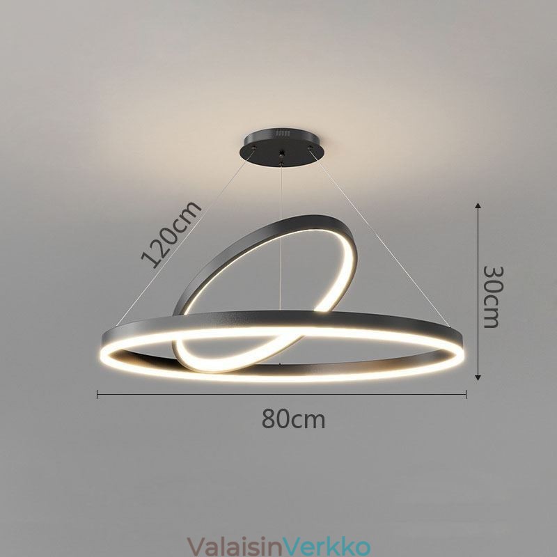 Moderni riippuvalaisin ympyrärenkaat akryyliriippuvalaisin