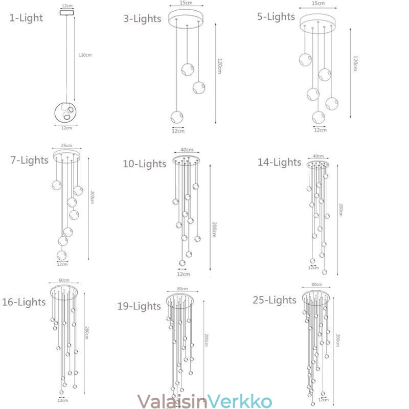 Moderni kristallipalloriippuvalaisin värikäs kristallikruunu (värillinen tyyli, ota yhteyttä)