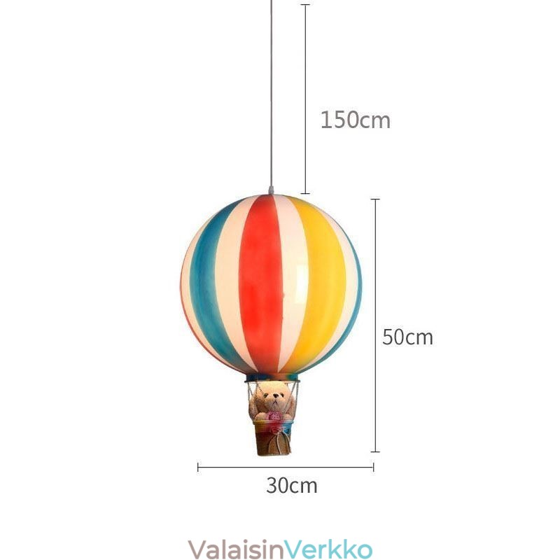 Värikäs kuumailmapalloriippuvalaisin akryylikoristeluvalaisin
