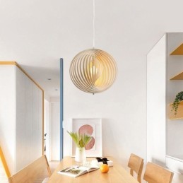 Moderni pyöreä pallokattokruunu Basswood-riippuvalaisin