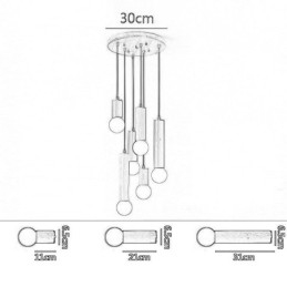 Japanilainen puinen riippuvalaisin 6 valoa riippuvalaisin