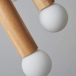 Japanilainen puinen riippuvalaisin 6 valoa riippuvalaisin