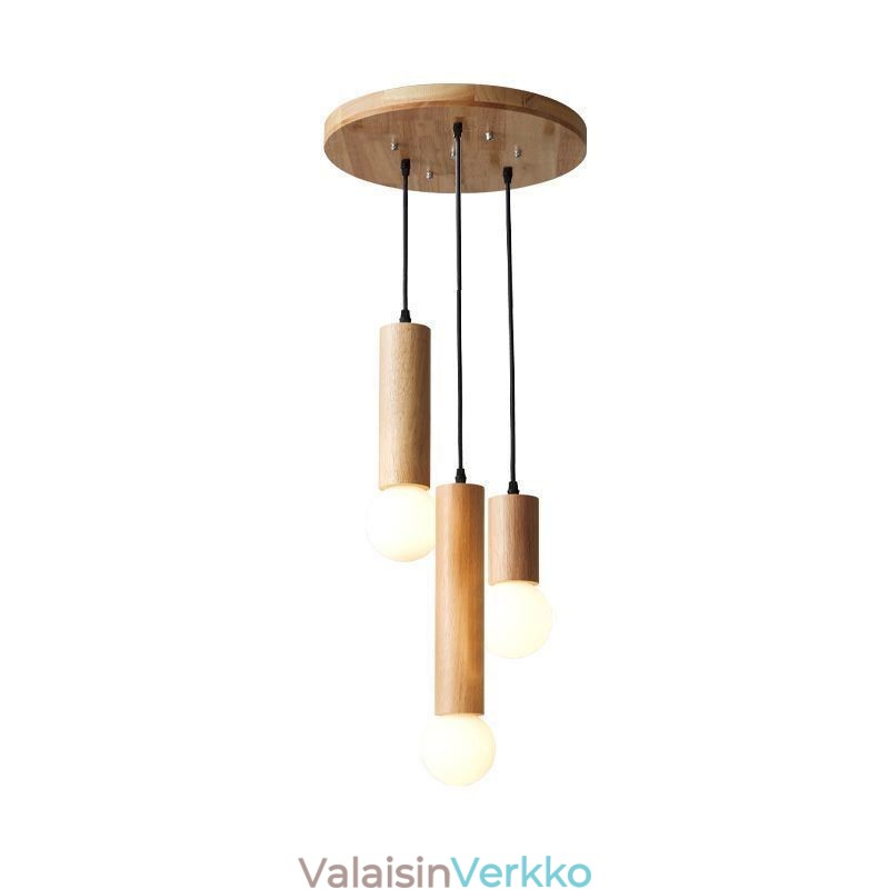 Japanilainen puinen riippuvalaisin 3 valoa riippuvalaisin