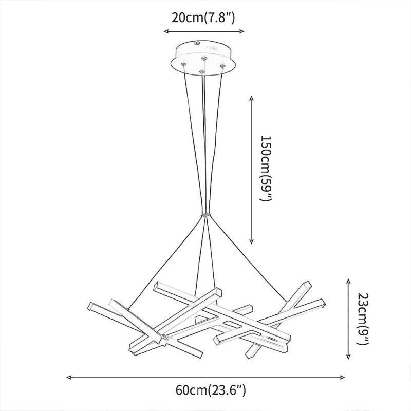 Postmoderni kattokruunu Nordic Tree Branch -riippuvalaisin