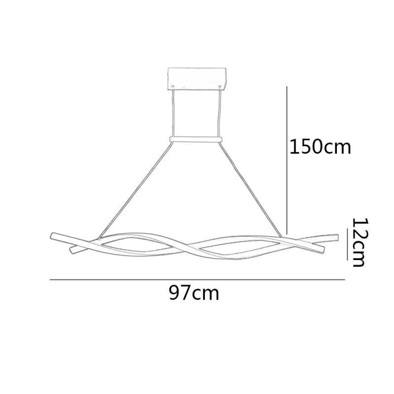 Moderni riippuvalaisin Twist Design riippuvalaisin ruokailutila