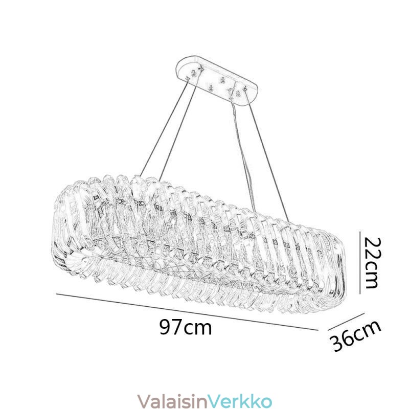 Ylellinen lasiriippuvalaisin eurooppalaistyylinen kattokruunu