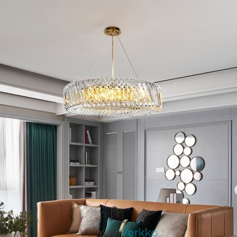 Eurooppalainen riippuvalaisin pyöreä lasikoristelu riippuvalaisin