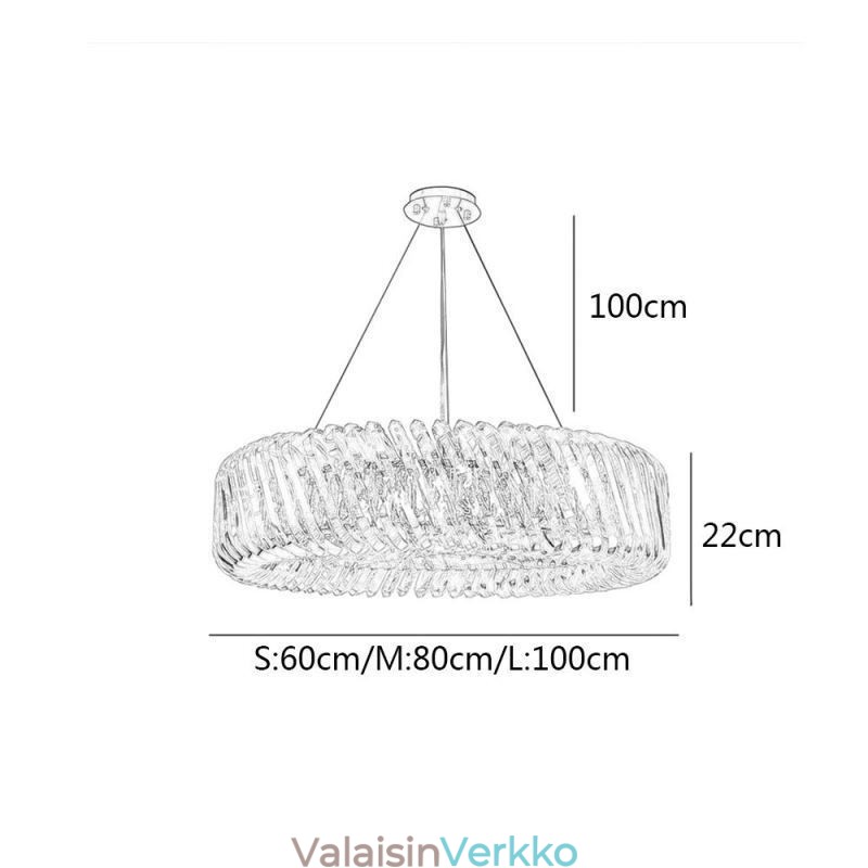 Eurooppalainen riippuvalaisin pyöreä lasikoristelu riippuvalaisin