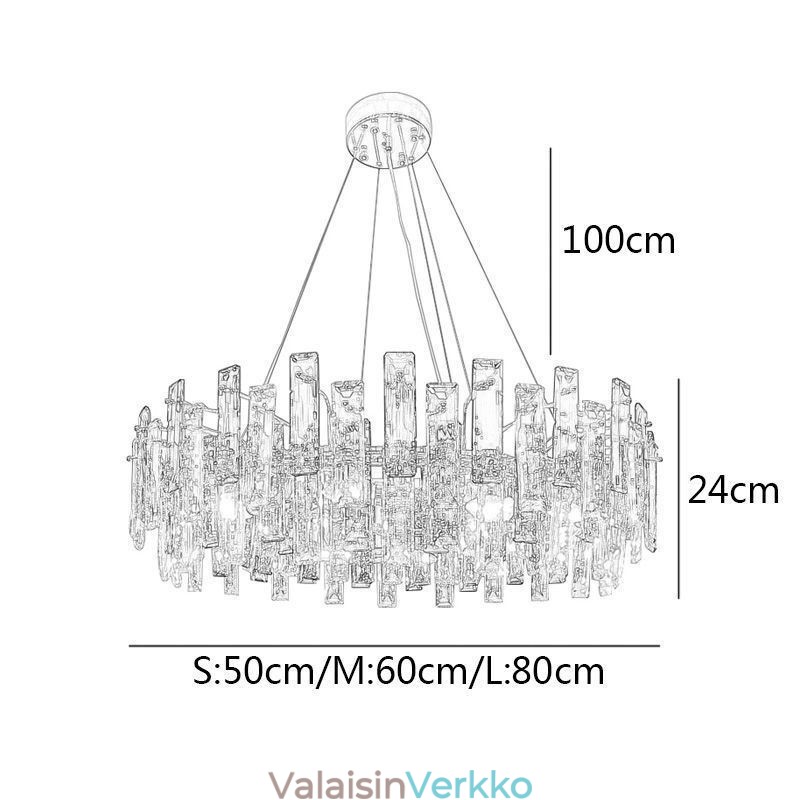 Ylellinen lasikattokruunu eurooppalaistyylinen riippuvalaisin