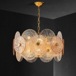 Moderni Spark Disc Kattokruunu Ilotulitus Lasi Riippuvalaisin Home Deco Valaistus
