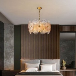 Moderni Spark Disc Kattokruunu Ilotulitus Lasi Riippuvalaisin Home Deco Valaistus