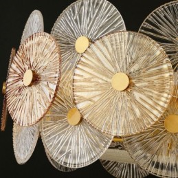 Moderni Spark Disc Kattokruunu Ilotulitus Lasi Riippuvalaisin Home Deco Valaistus