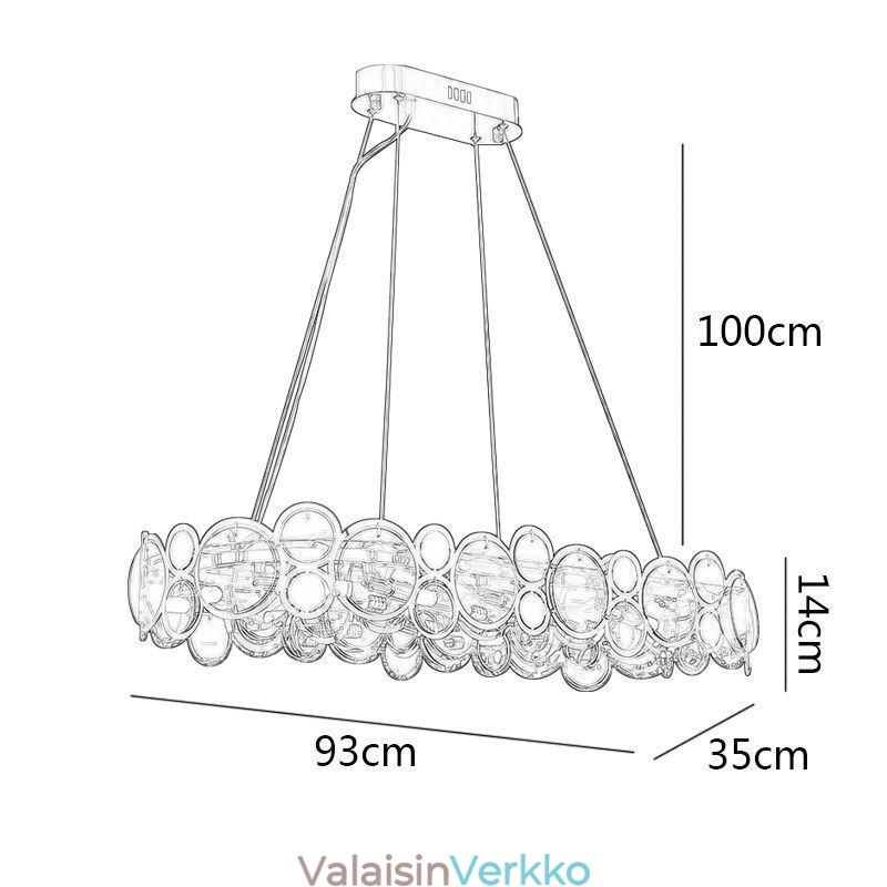 Eurooppalainen lasikattokruunu Creative Luxury riippuvalaisin
