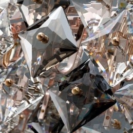 Vaalea ja ylellinen lasikattokruunu Moderni minimalistinen riippuvalaisin