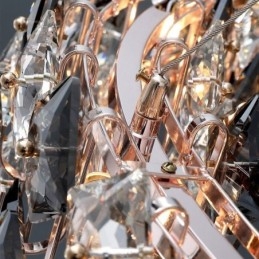 Vaalea ja ylellinen lasikattokruunu Moderni minimalistinen riippuvalaisin