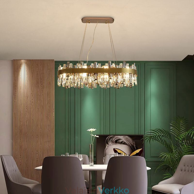 Light Luxury Kattokruunu Post Modern Lasinen riippuvalaisin