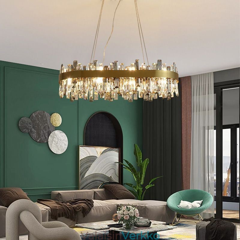 Light Luxury Kattokruunu Post Modern Lasinen riippuvalaisin