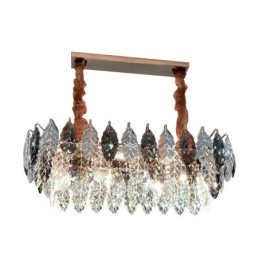 Eurooppalainen Iron Pendant Light Creative Leaf -lasikattokruunu