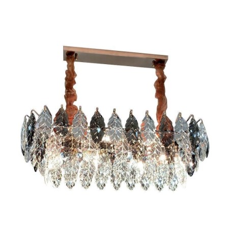 Eurooppalainen Iron Pendant Light Creative Leaf -lasikattokruunu Eurooppalainen Iron Pendant Light Creative Leaf -lasikattokruunu