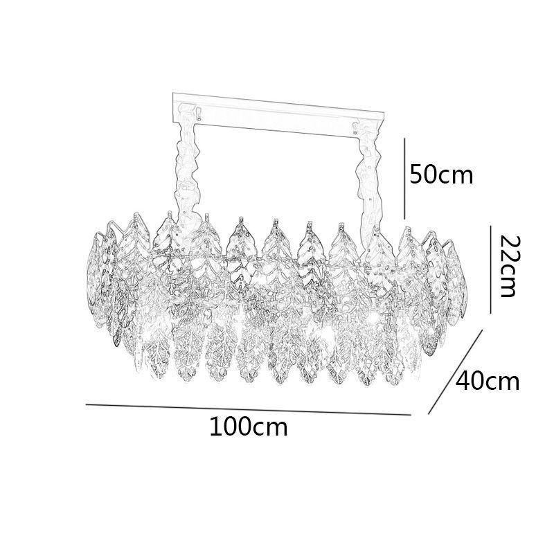 Eurooppalainen Iron Pendant Light Creative Leaf -lasikattokruunu