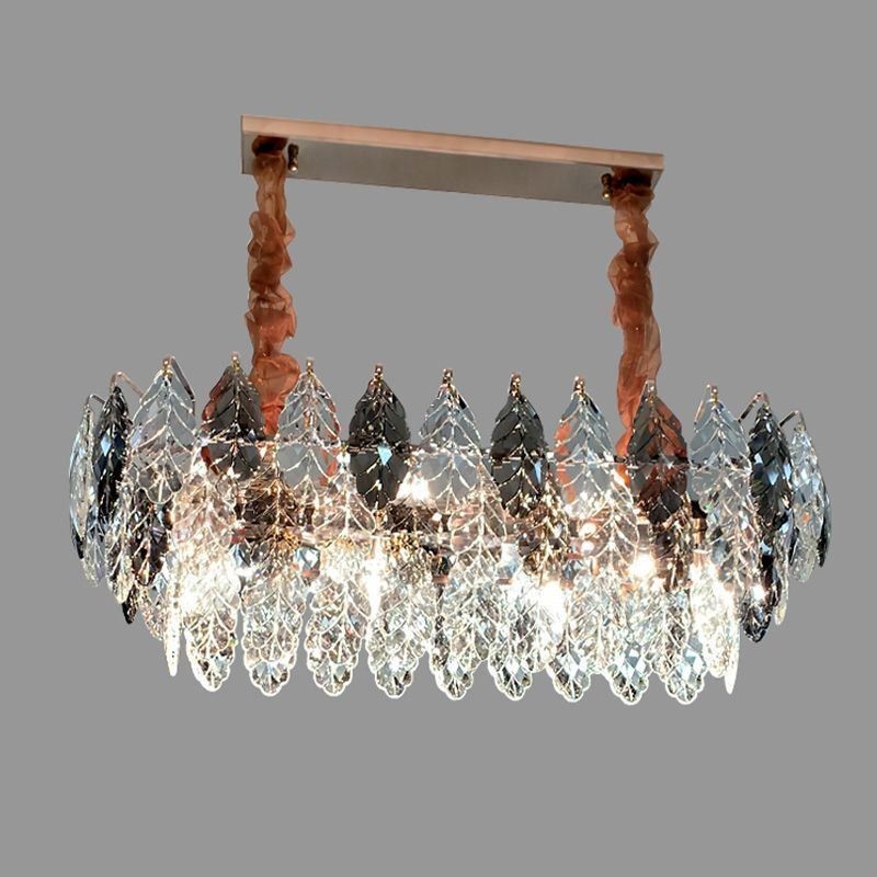 Eurooppalainen Iron Pendant Light Creative Leaf -lasikattokruunu