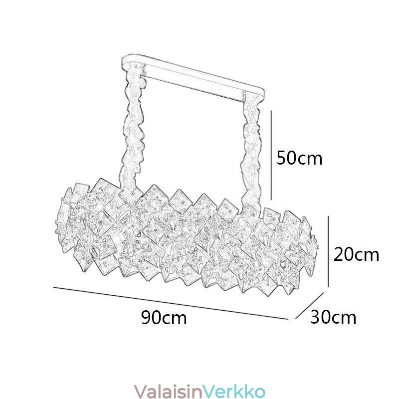 Eurooppalainen lasikattokruunu Creative Light Luxury riippuvalaisin