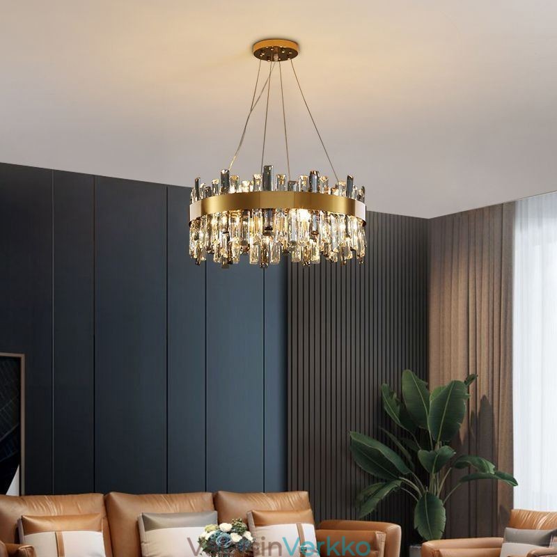 Ylellinen lasikattokruunu eurooppalaistyylinen riippuvalaisin Living