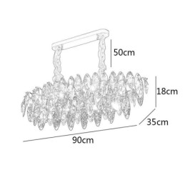 Kevyt Luksus Riipus Valo Kodin Sisustus Lasikruunu Asuminen