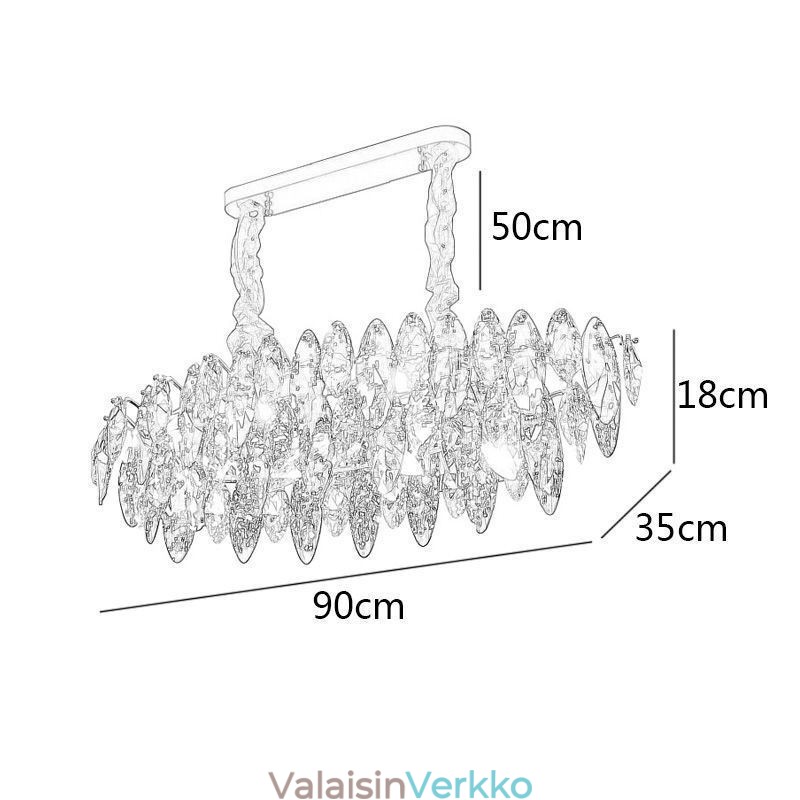 Kevyt Luksus Riipus Valo Kodin Sisustus Lasikruunu Asuminen