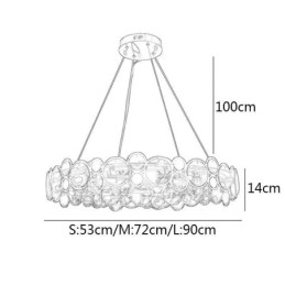 Eurooppalainen lasikattokruunu Creative Light Luxury riippuvalaisin