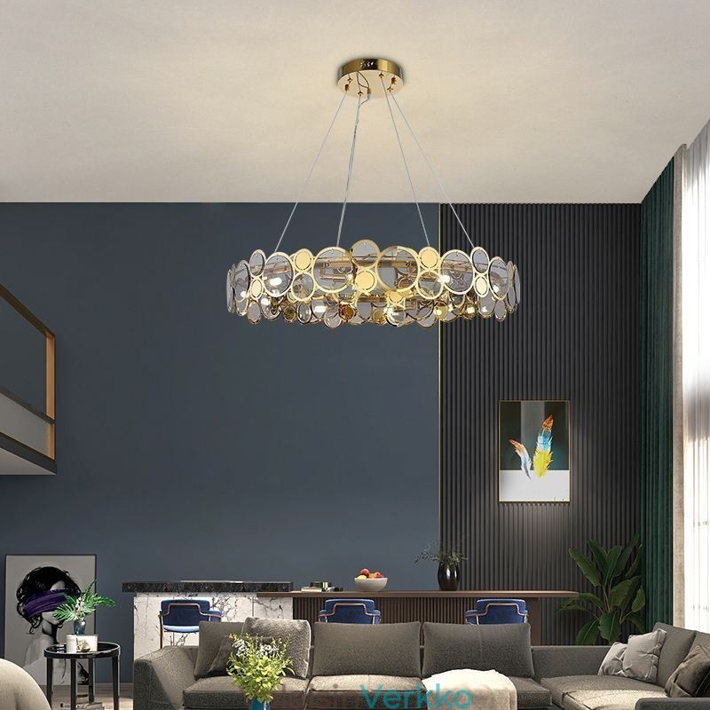 Eurooppalainen lasikattokruunu Creative Light Luxury riippuvalaisin