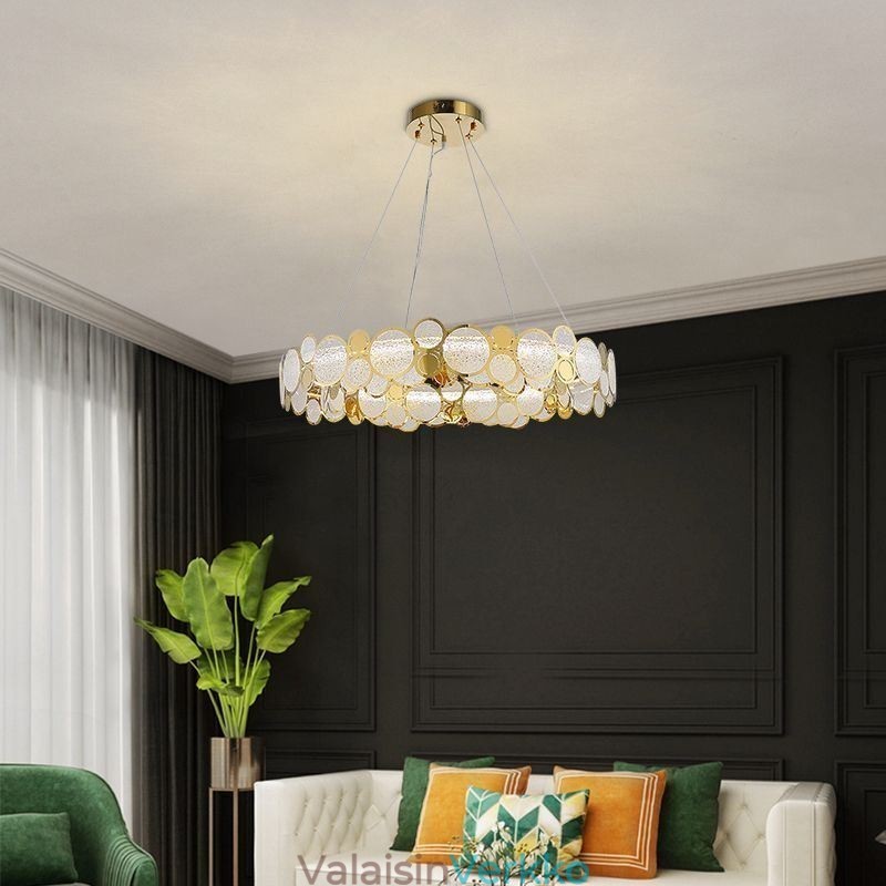 Eurooppalainen lasikattokruunu Creative Light Luxury riippuvalaisin