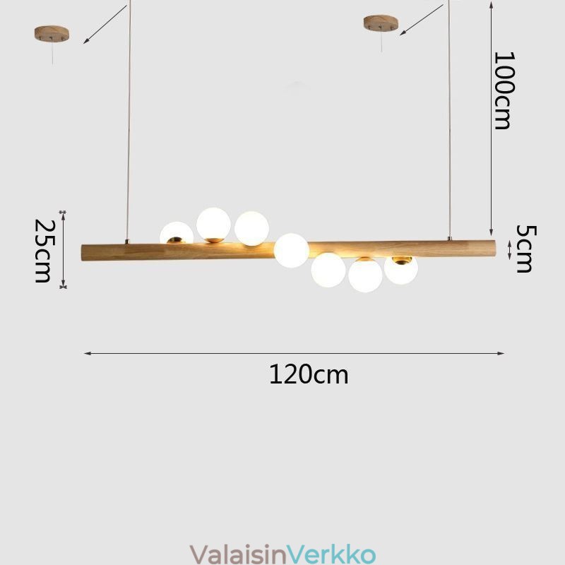 Magic Bean Pendant Light puunauhallinen riippuvalaisin