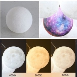 Moon Bubble Kattokruunu Moderni 3D Print Balls -riippuvalaisin