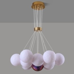 Moon Bubble Kattokruunu Moderni 3D Print Balls -riippuvalaisin
